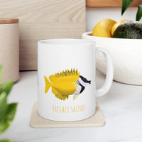 Yellow Fox Face Ceramic Mug 11oz