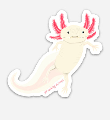 Leucistic Axolotl Sticker